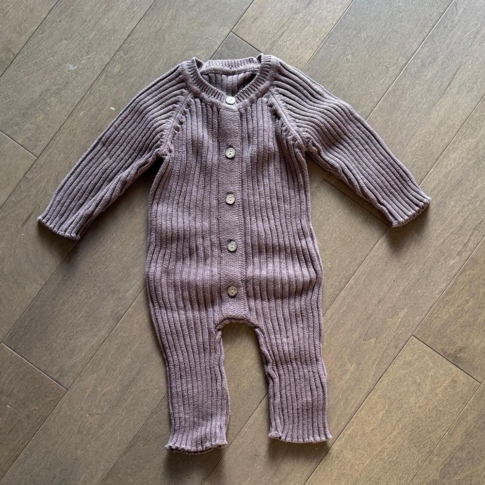 Cozy Knit Kids One Piece in Brown